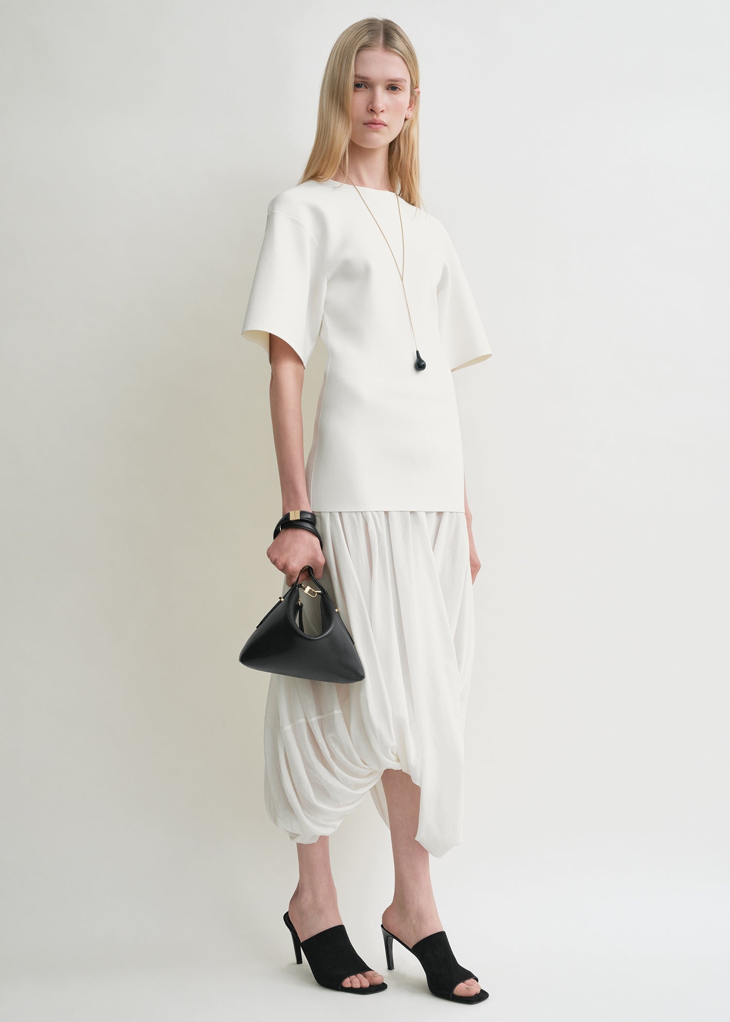 Cocoon tee dress white