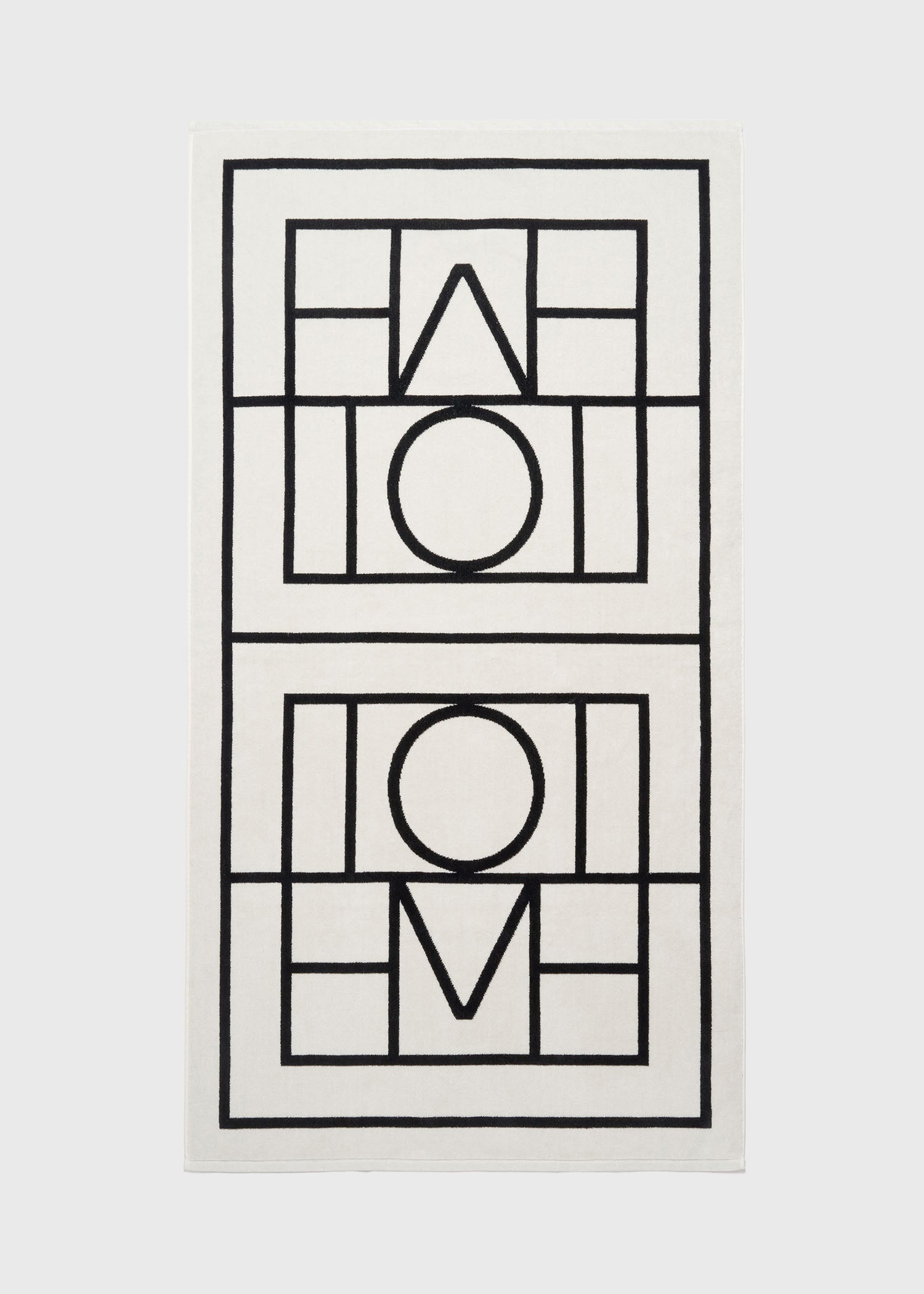 Monogram jacquard beach towel tofu