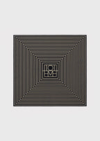 Signature monogram silk scarf black