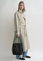 Belted Naplack bucket bag black