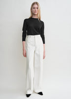 Wide leg denim white