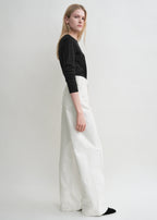 Wide leg denim white