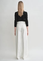 Wide leg denim white