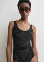 Monogram swimsuit black/black