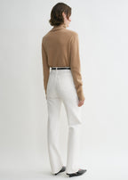 Classic cut denim full length off-white