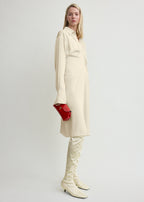 Mini T-lock naplack clutch red