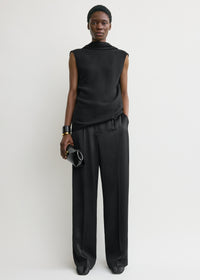 Cocoon cape blouse black