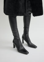 Nappa over-the-knee boots black