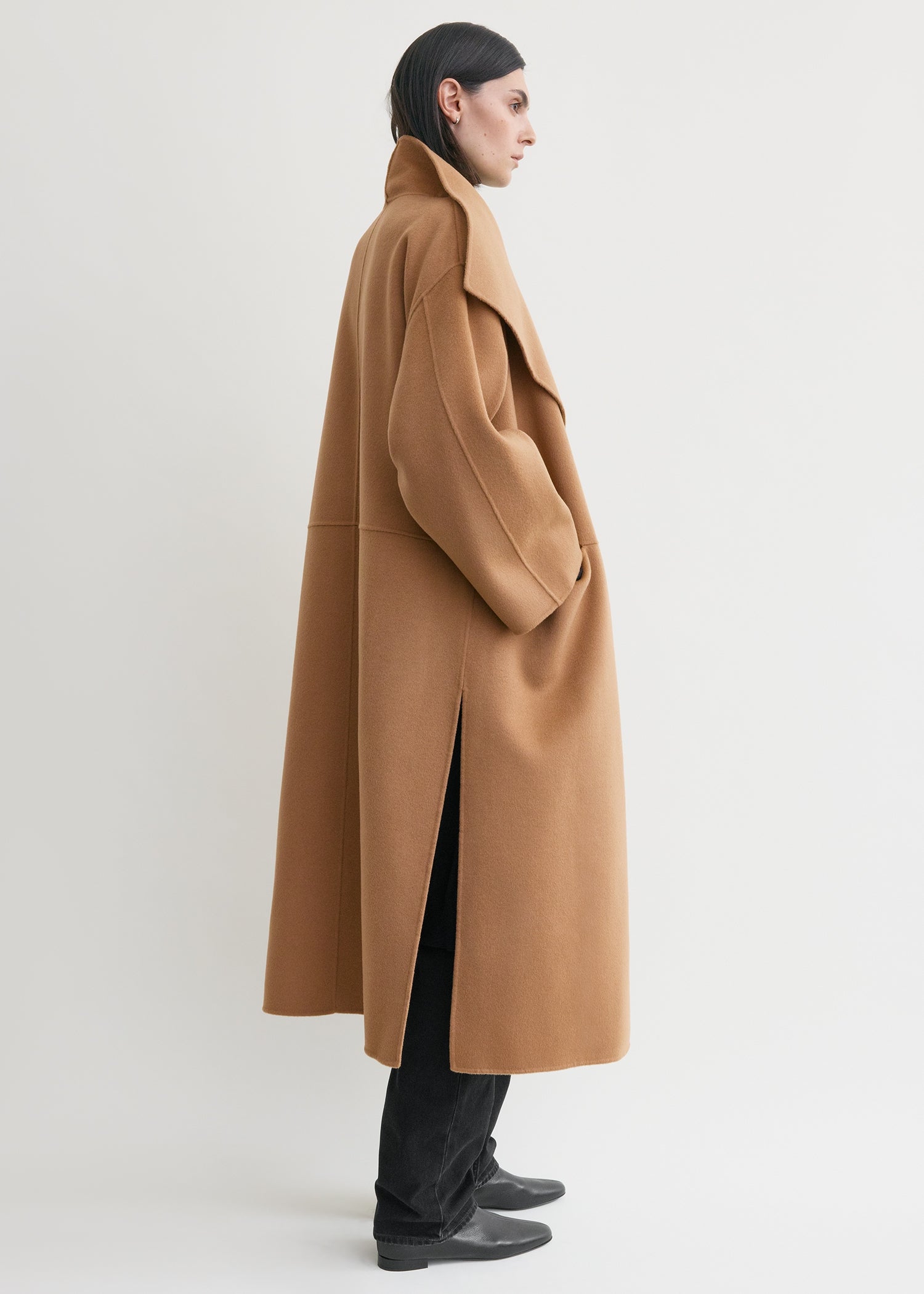 Signature wool cashmere coat camel