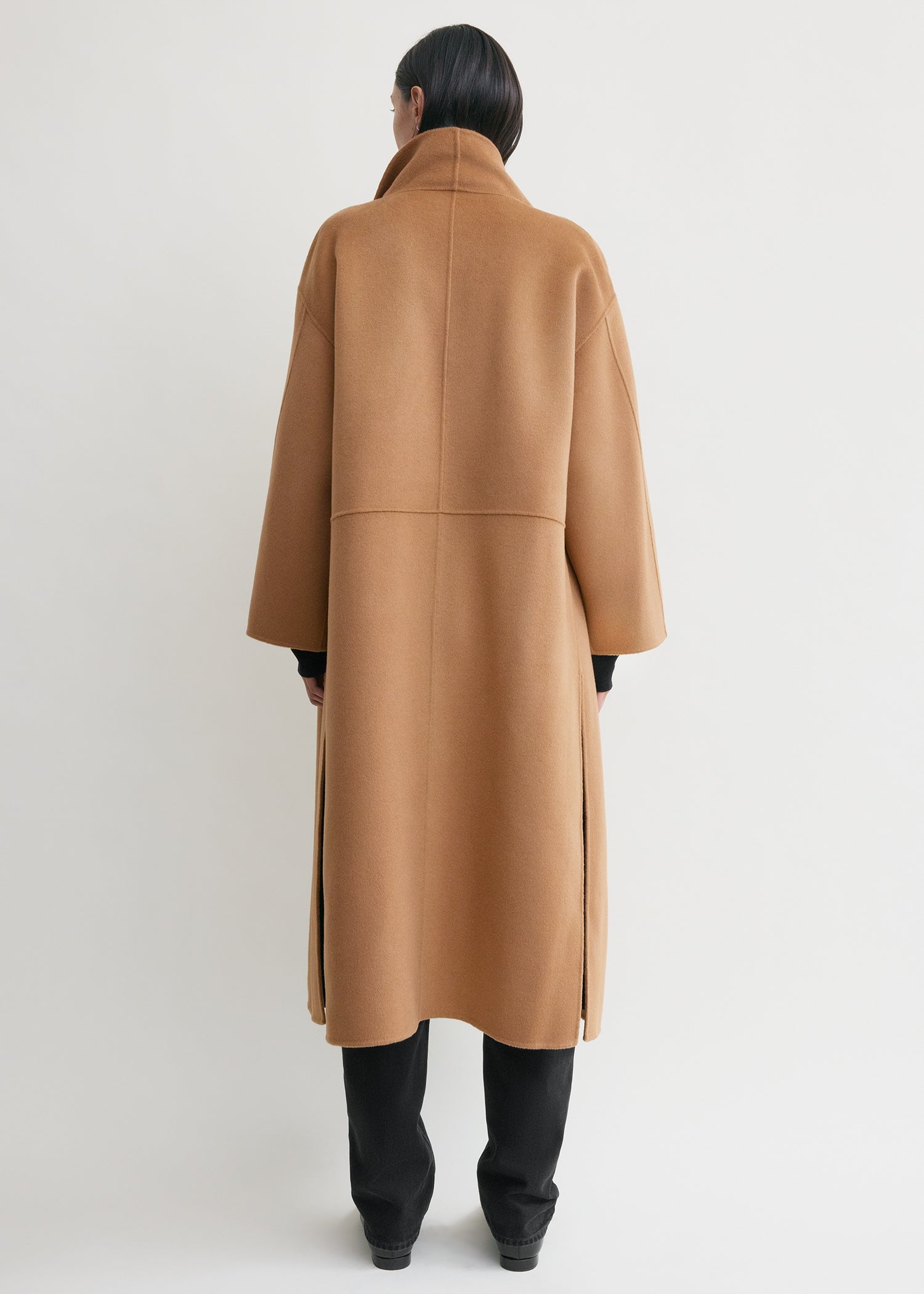 Signature wool cashmere coat camel