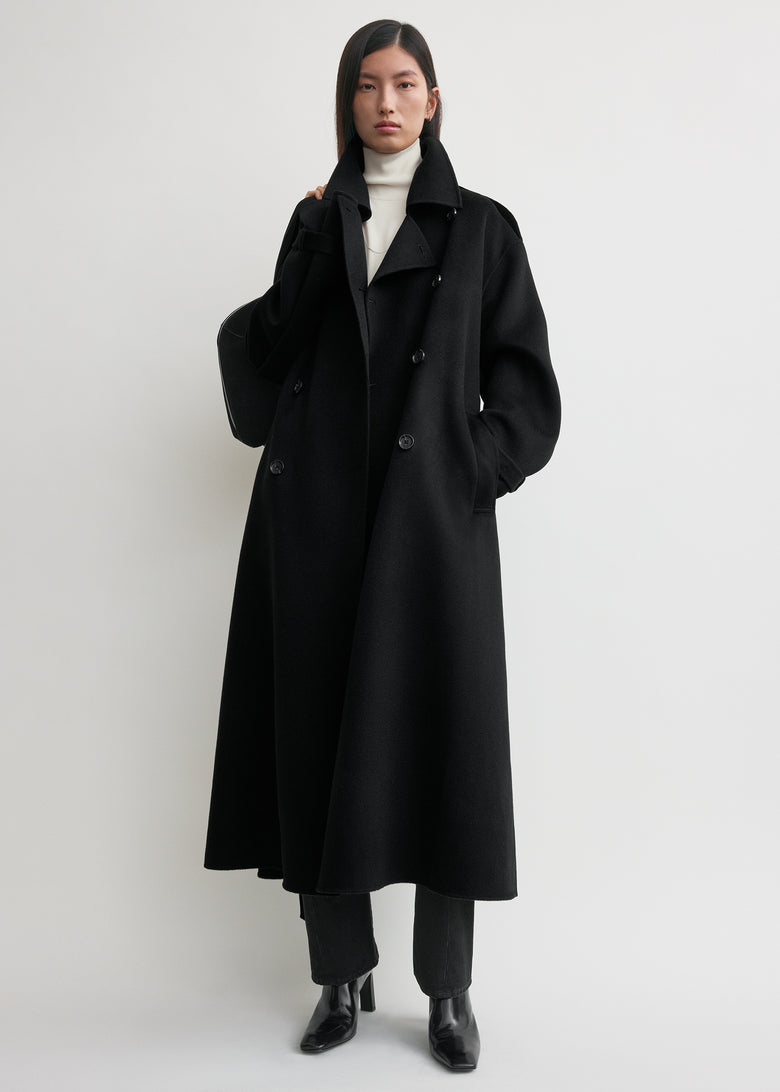 Doublé winter trench black petite