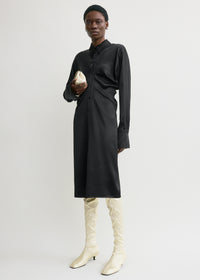 Slouch shirtdress black