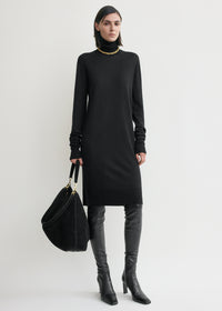 Turtleneck dress black