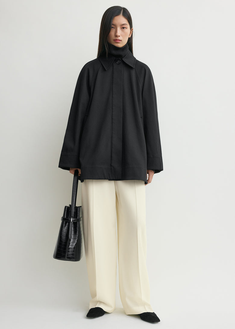 A-line raglan jacket black