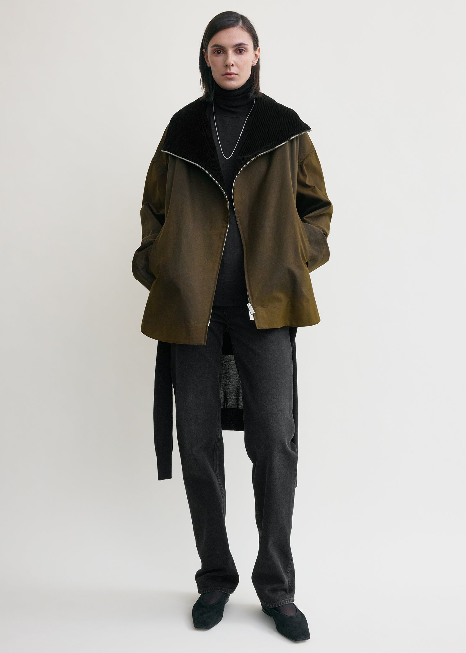 Zipped country jacket bark