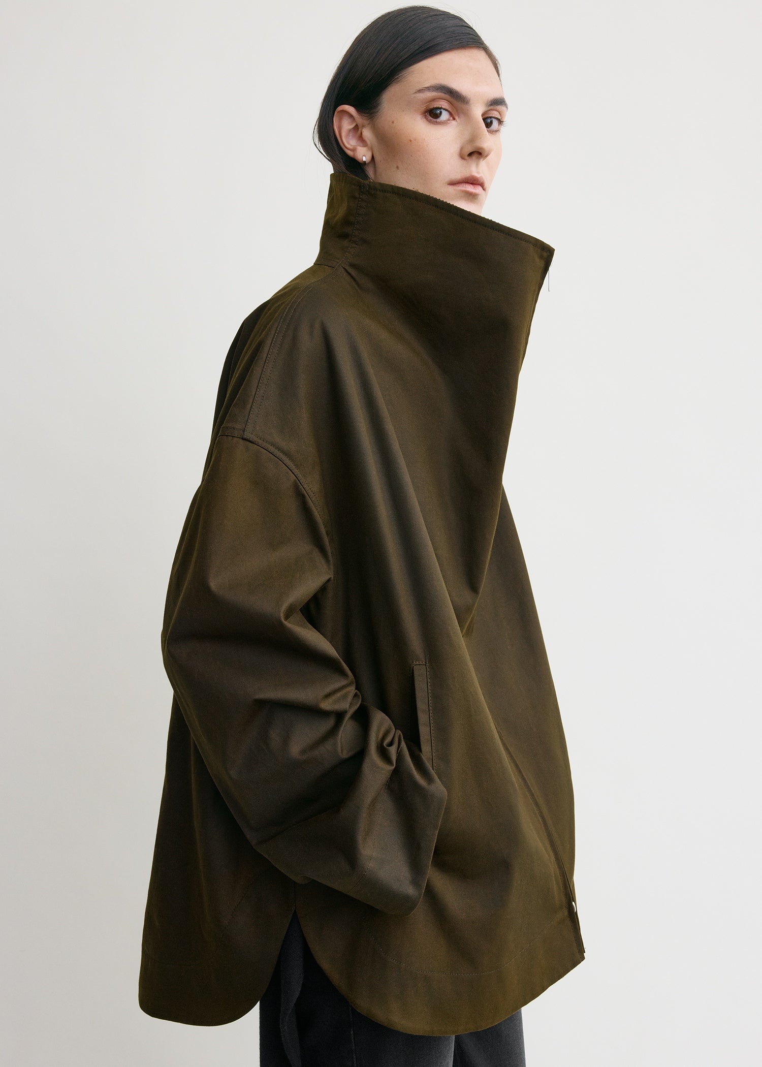 Zipped country jacket bark