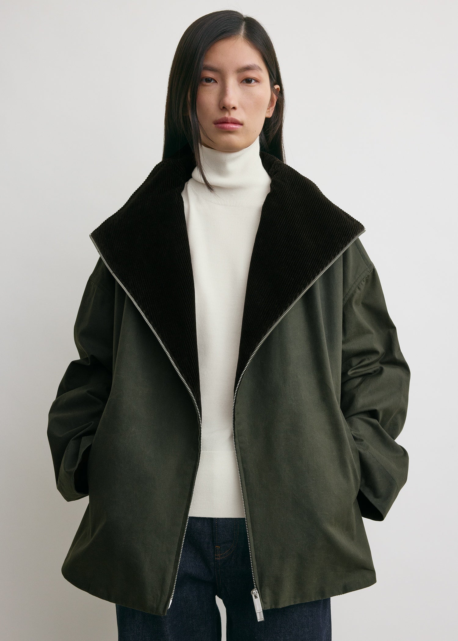 Zipped country jacket forest