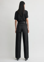 Wide leg denim faded black