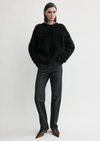 Boxy alpaca knit black