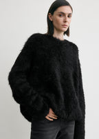 Boxy alpaca knit black