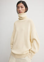 Longline turtleneck ecru