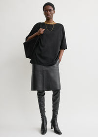 Longline tee knit black