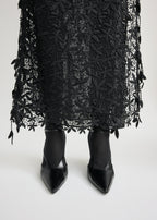 Leather stiletto pumps black