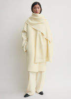 Monogram twill scarf off-white