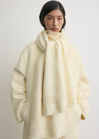 Monogram twill scarf off-white