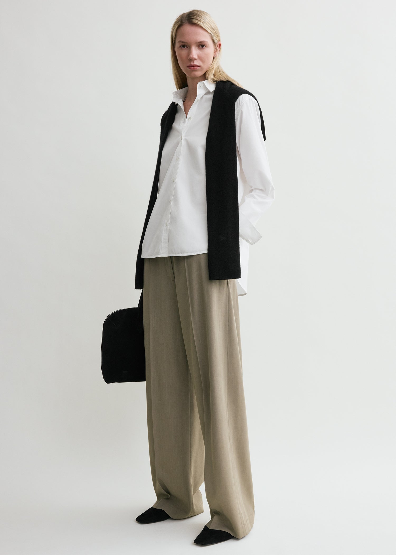 Signature cotton shirt white