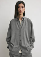 Classic fluid shirt mid grey