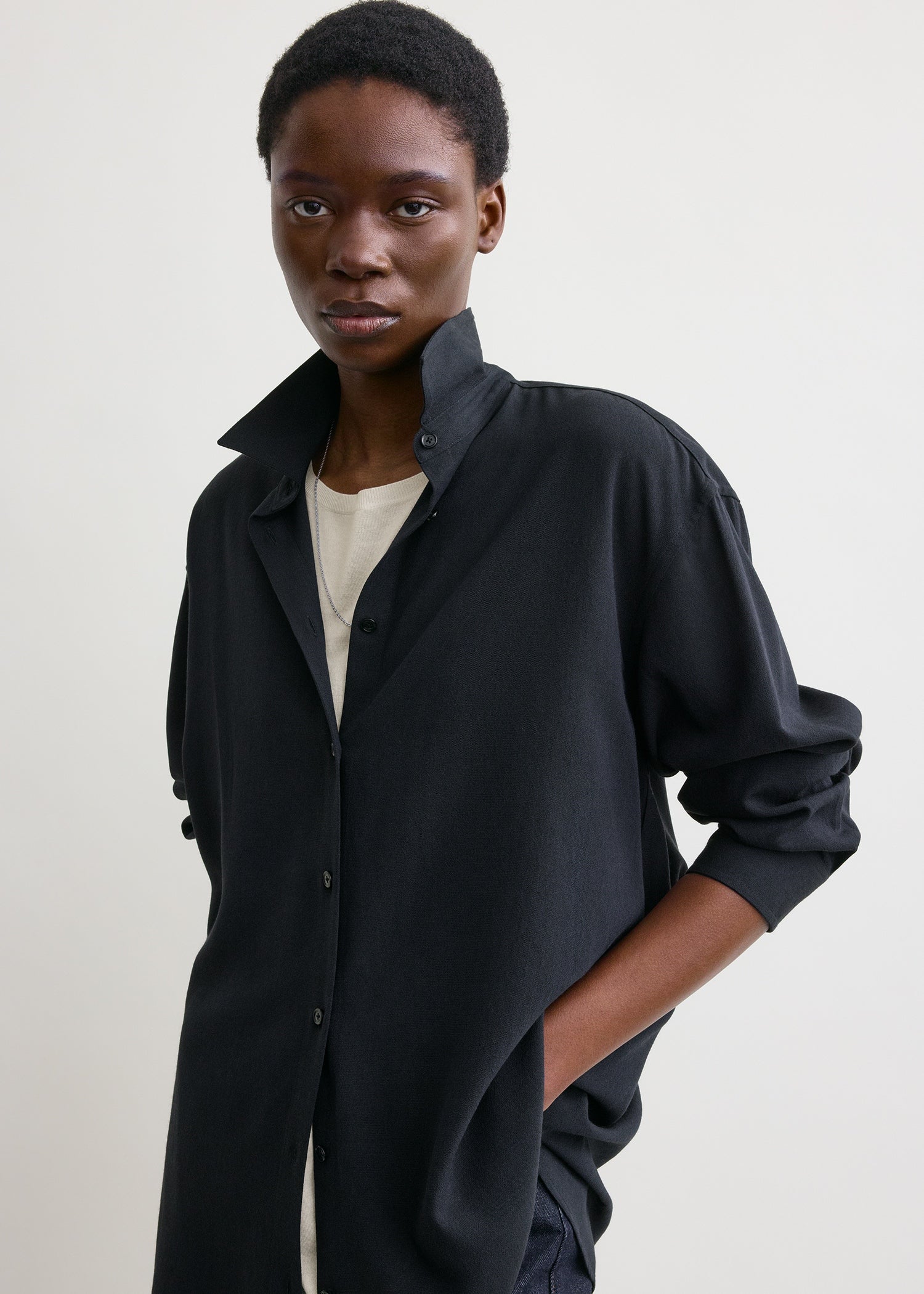 Classic fluid shirt navy