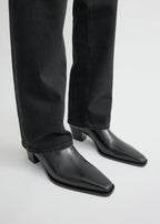 Leather city boots black