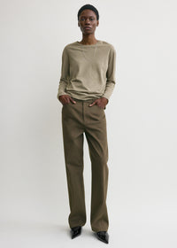 Relaxed twisted trousers pepper