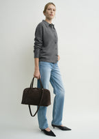 Medium suede day tote brown