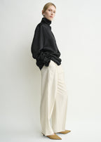 Slouch-neck blouse black