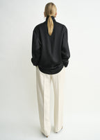 Slouch-neck blouse black