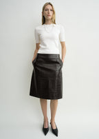 Compact knit tee optic white