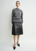 Classic cashmere crew knit mid grey