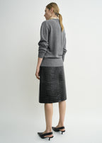 Classic cashmere crew knit mid grey