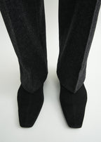 Zipped suede chelsea boots black