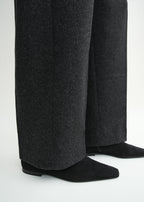 Zipped suede chelsea boots black