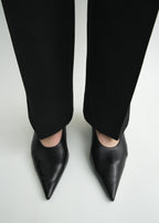 Sharp nappa kitten pumps black