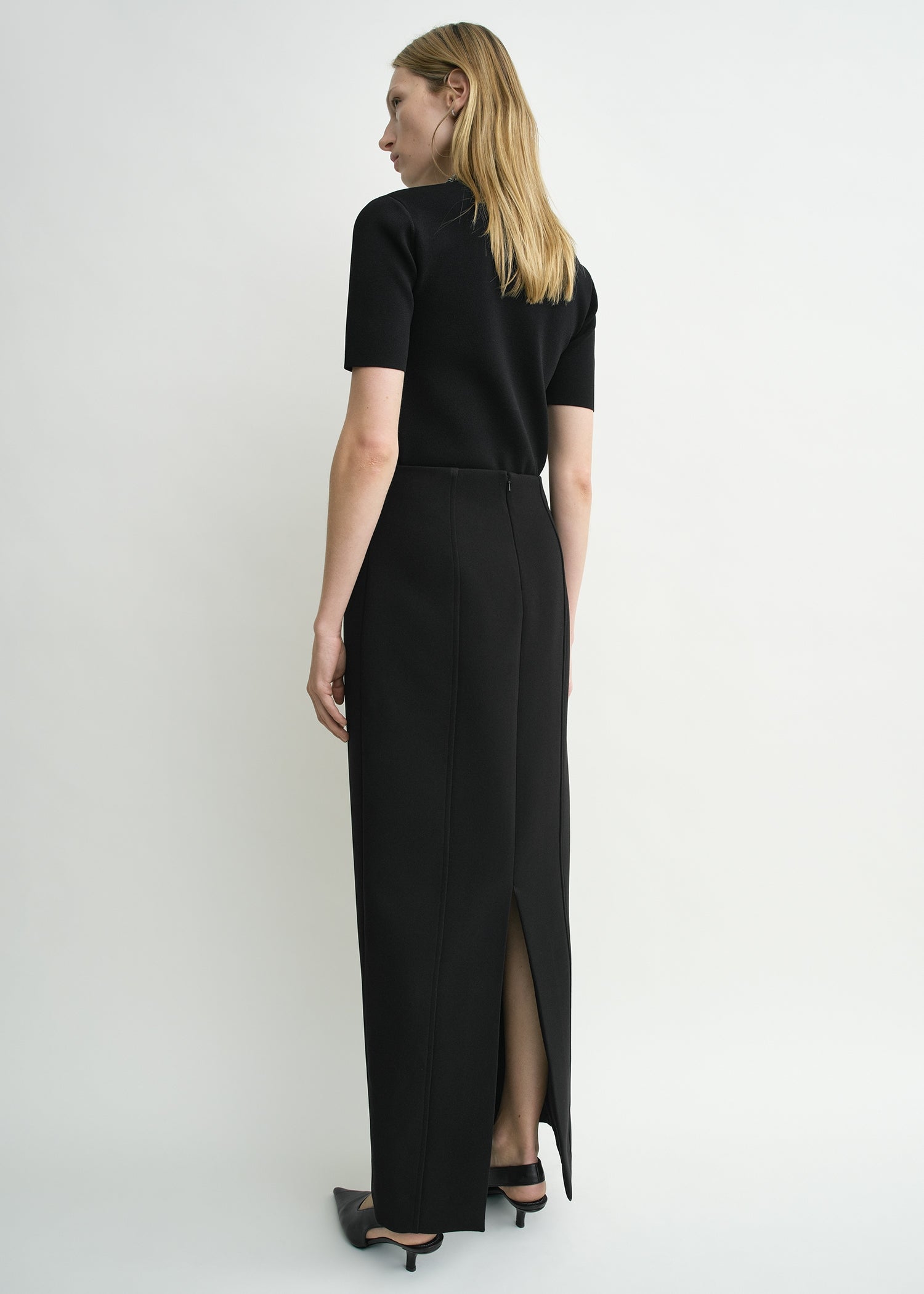 Pocket suit skirt black