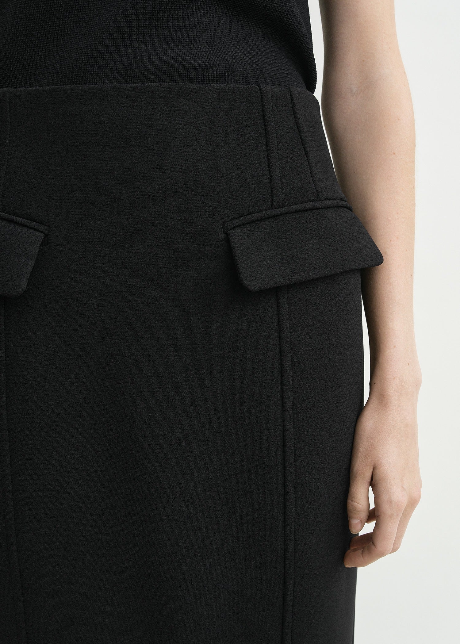 Pocket suit skirt black