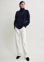 Cashmere turtleneck navy