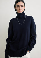 Cashmere turtleneck navy