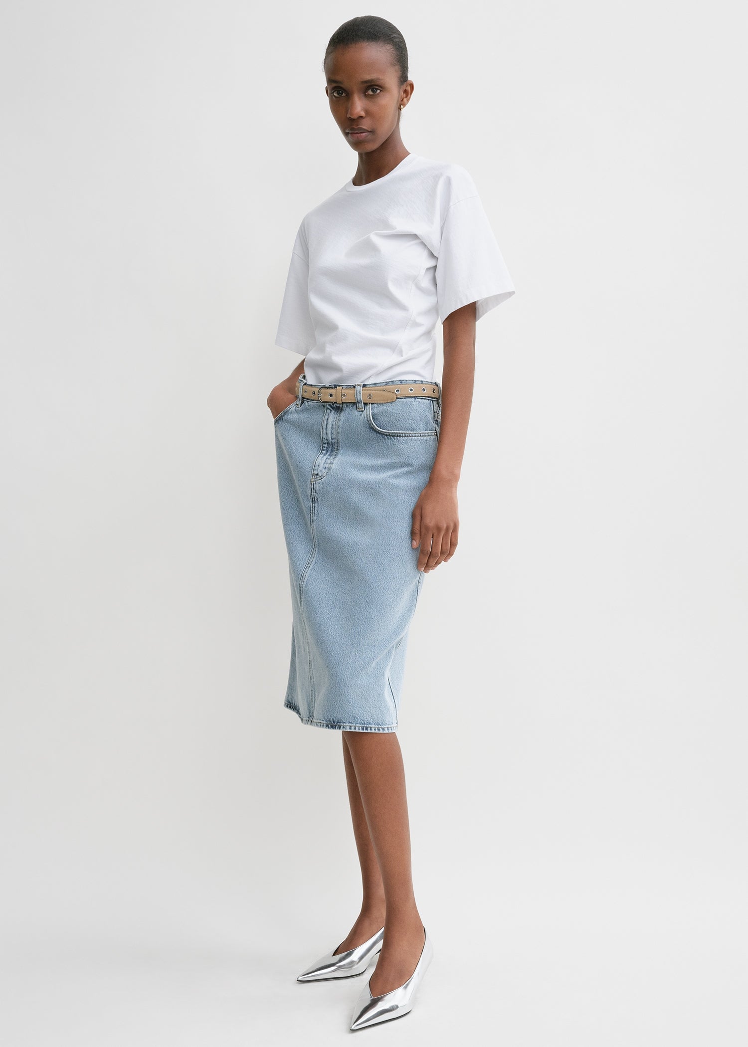 Twisted jersey tee off-white