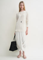 Long-sleeve tee knit white