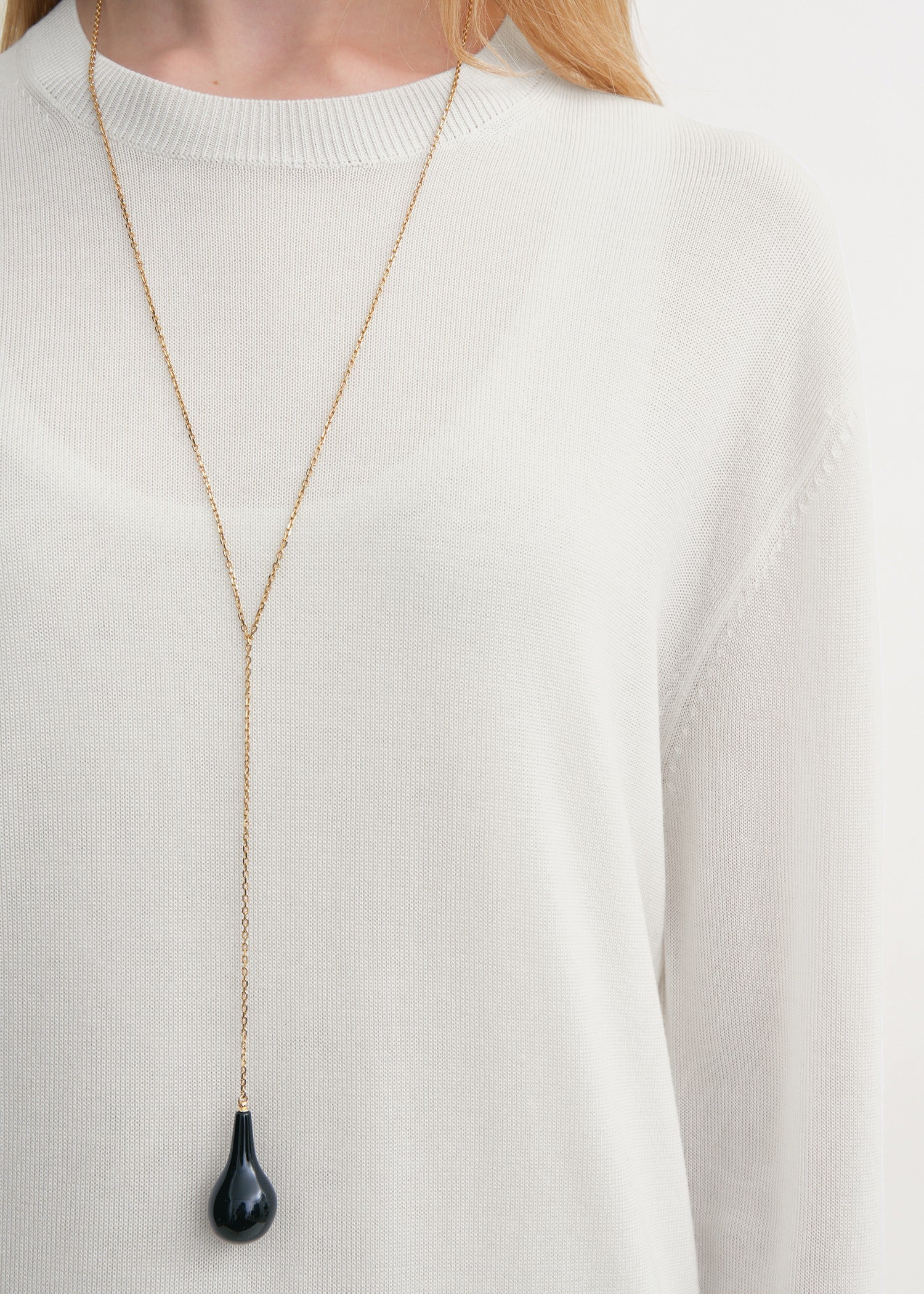 Long-sleeve tee knit white